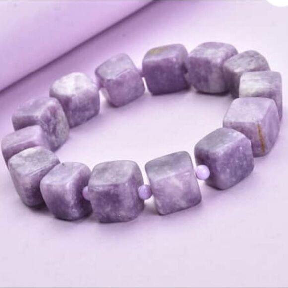 Lepidolite Gemstone Bracelet - Picture 1 of 14